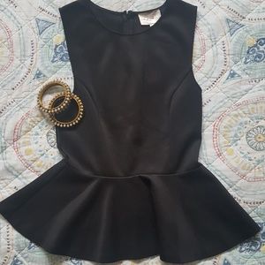 Marilyn Monroe Black Peplum Top