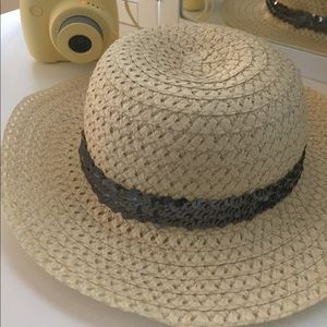 Silver Sequin Beach Hat