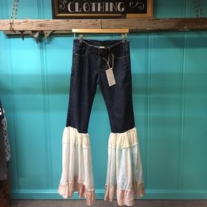 Banana republic jeans upcycled to flares size 27