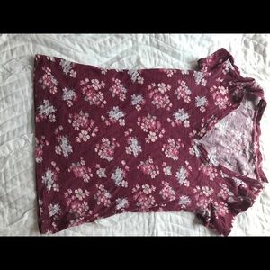 Floral v neck