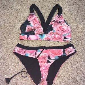 Lululemon Athletica floral bikini