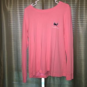 Long sleeve pink Vineyard Vines lacrosse t-shirt