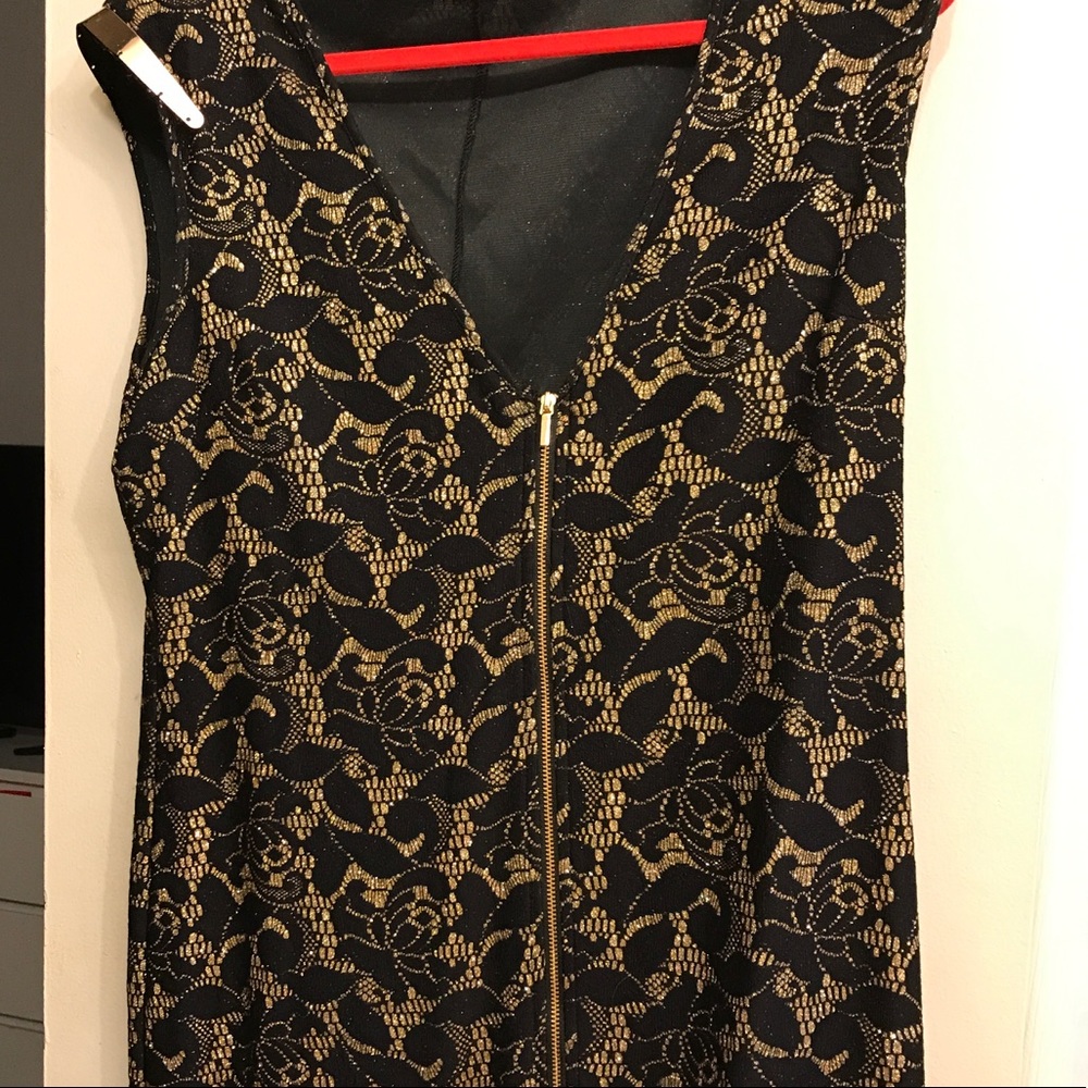 Black gold dress