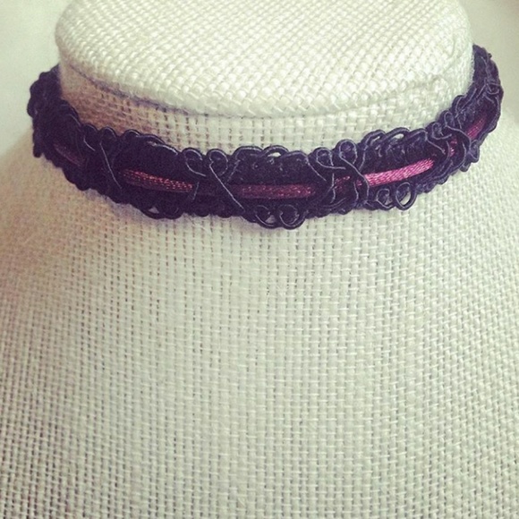 Braided Black Choker - Picture 1 of 2