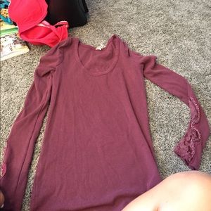 Feee people lace arm top