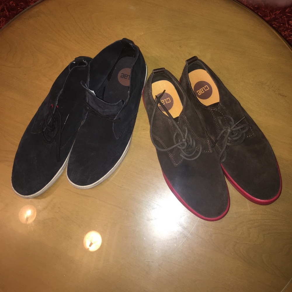 Clae men's suede shoes 2 pairs!