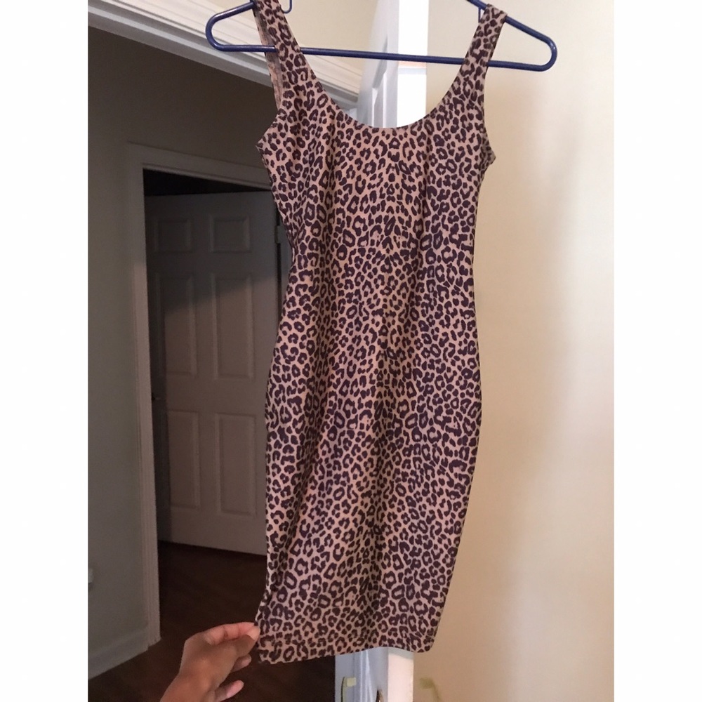 American apparel leopard print bodycon dress.