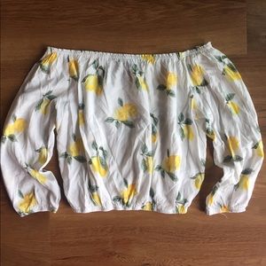 Lemon Off-the-Shoulder Top