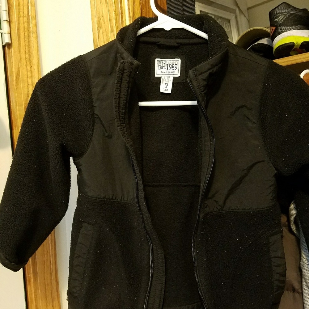 Children's black fleece