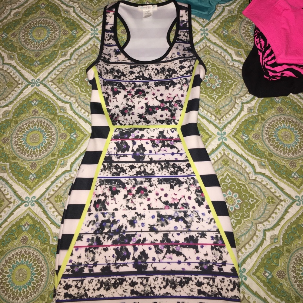 Multi colored body con dress