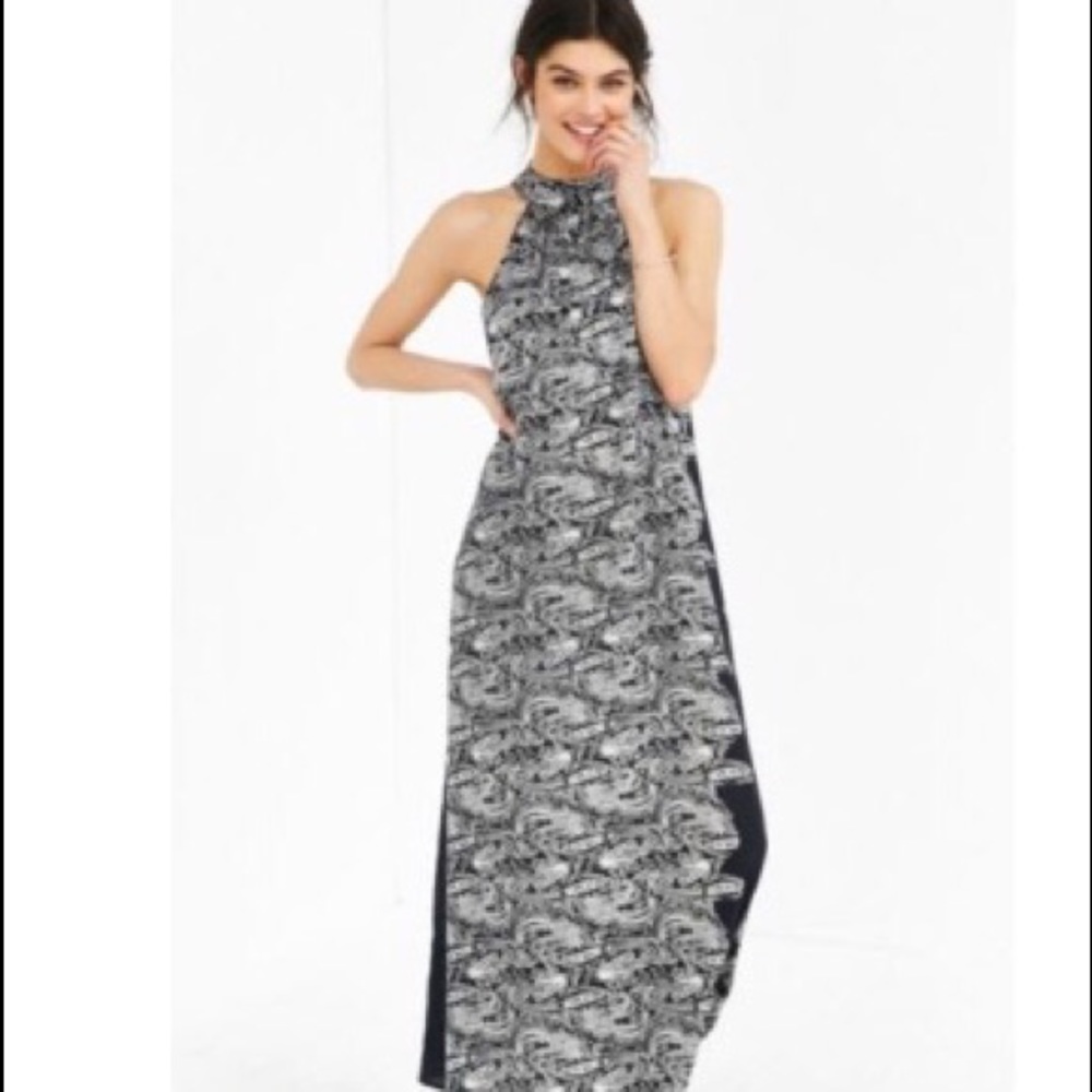 Band Of Gypsies Mock Neck Maxi Dress