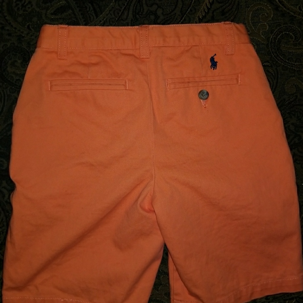 Orange Ralph Lauren Polo Shorts