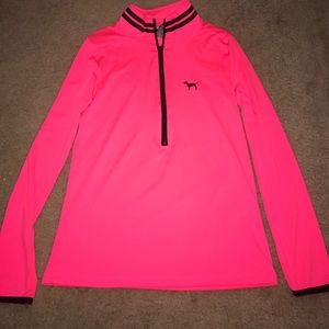 New Pink half zip pull over
