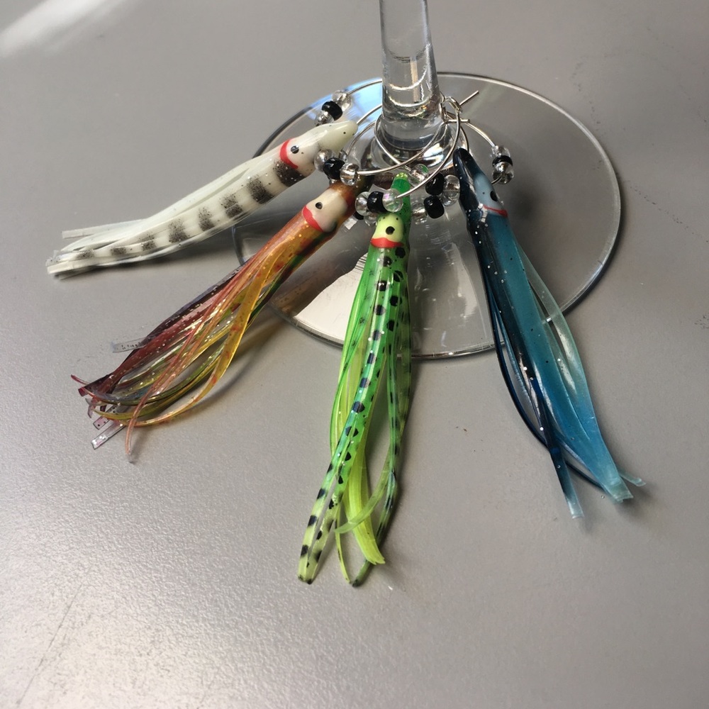🎁 Great Gift Idea- Fishing Lure Wine Charms