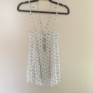 Sheer Abercrombie and Fitch polka dot tunic