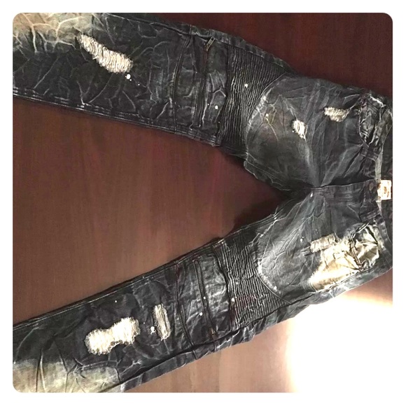 Smoke Rise Biker Jeans - Picture 1 of 3