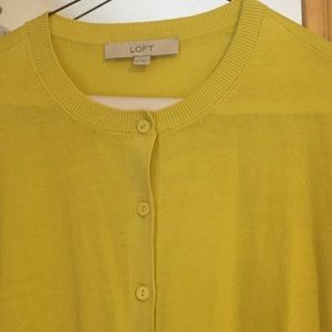 LOFT yellow cardigan.