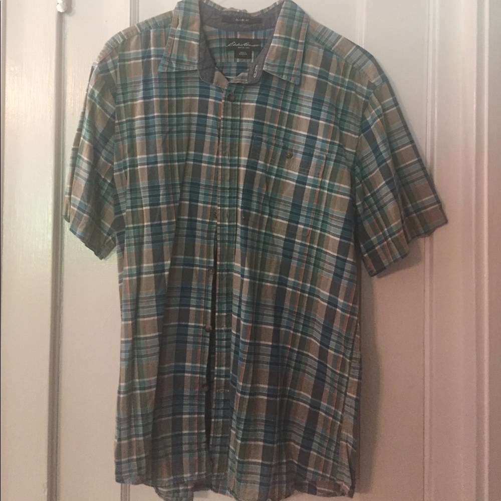 Eddie Bauer Button Down Plaid Shirt