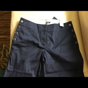 NWT navy sailor pants from Loft. Wide leg.