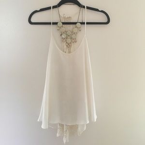 Flowy Pac Sun top with lace back panel