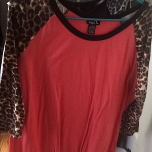Rue 21 Long sleeve Cheetah Print Shirt