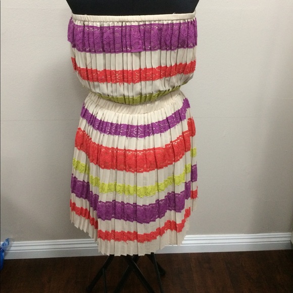 BCBG Maxazria strapless multi color dress - Picture 4 of 5