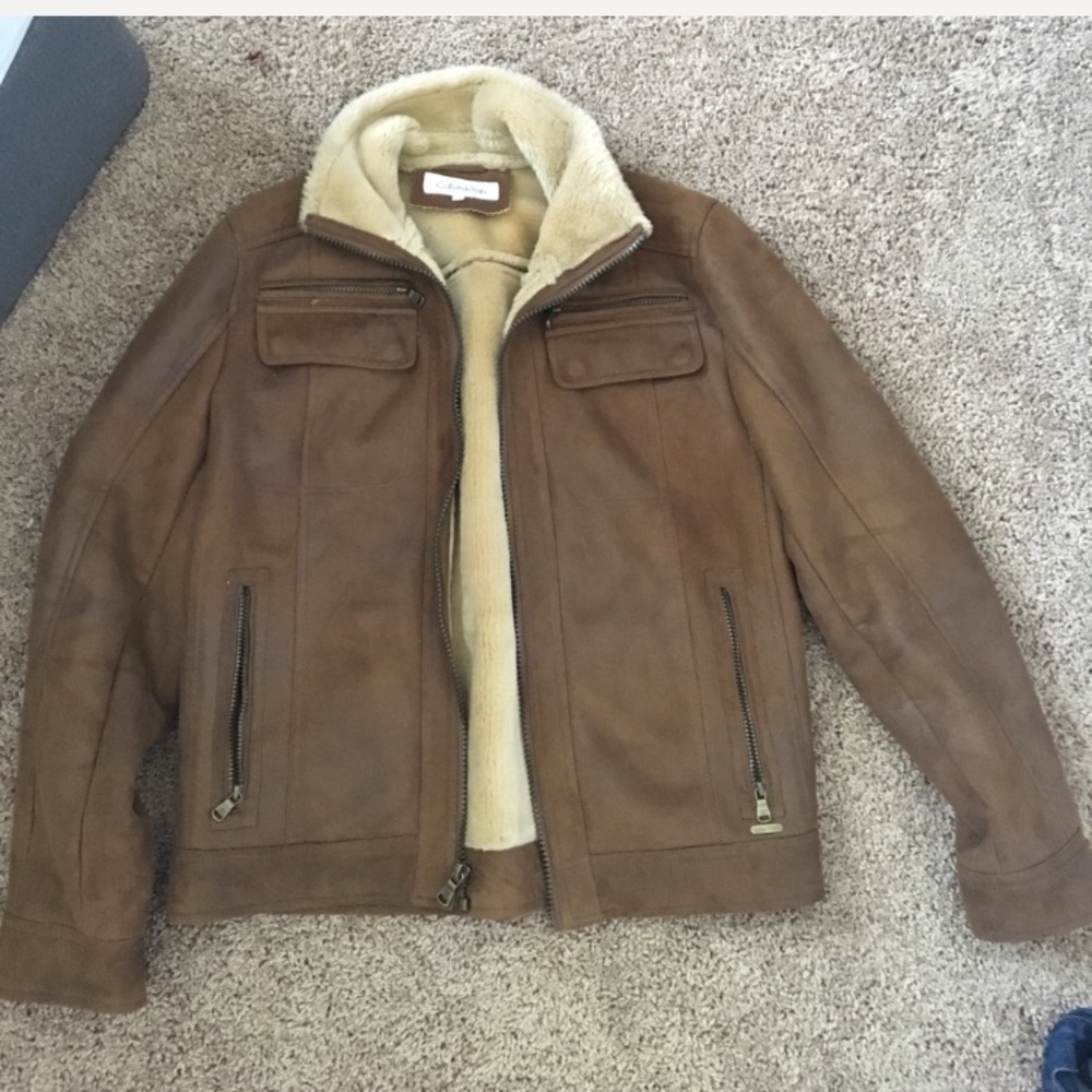 Men Small Calvin Klein Suede Jacket