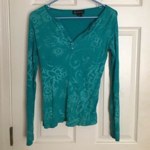 Blue long sleeve button up