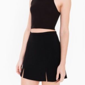 American Apparel Crepe Skirt in Red