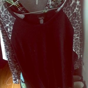 Rue 21 long sleeve Cheetah print shirt
