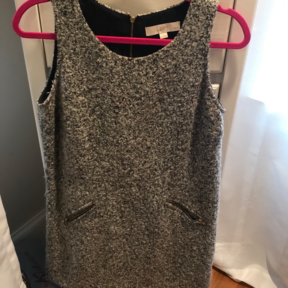 Like New Gray Loft Dress size 8P!