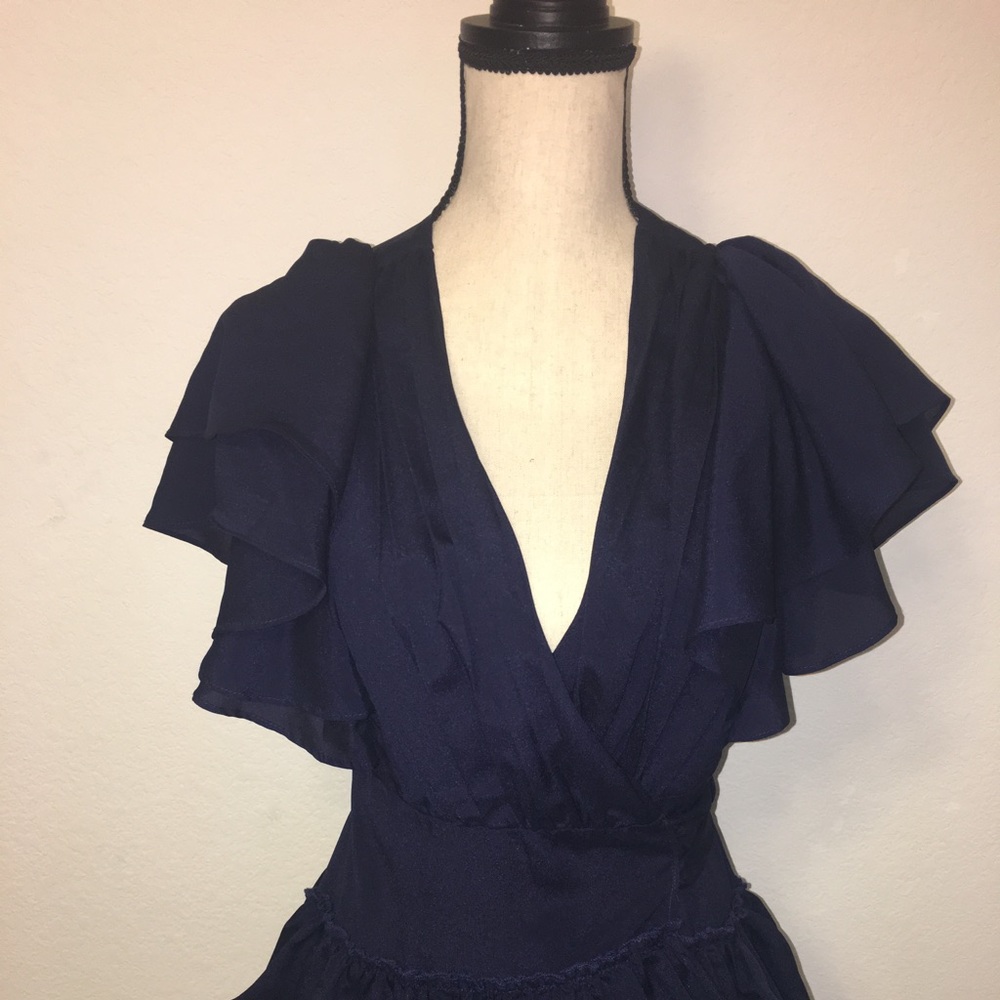 Navy Blue ruffle dress
