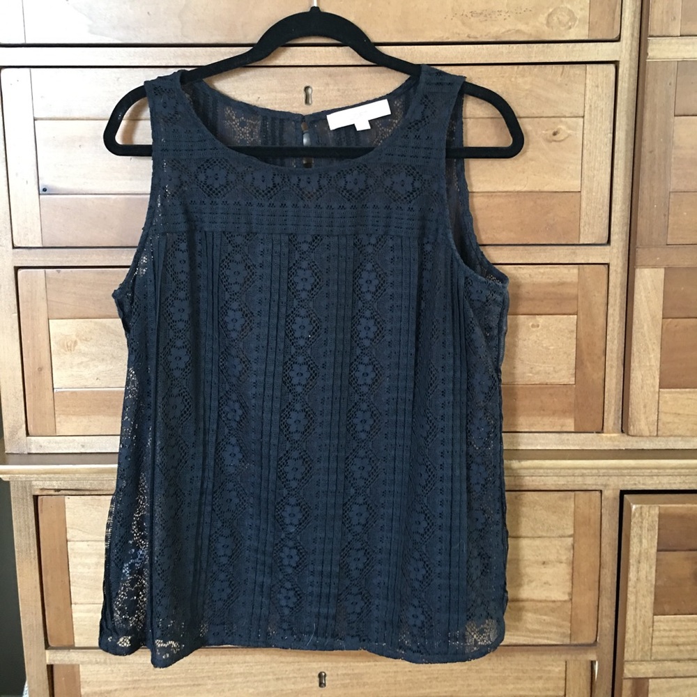 Lace overlay tank