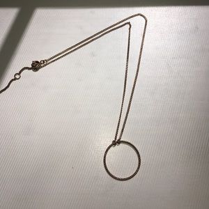 Rose gold circle necklace