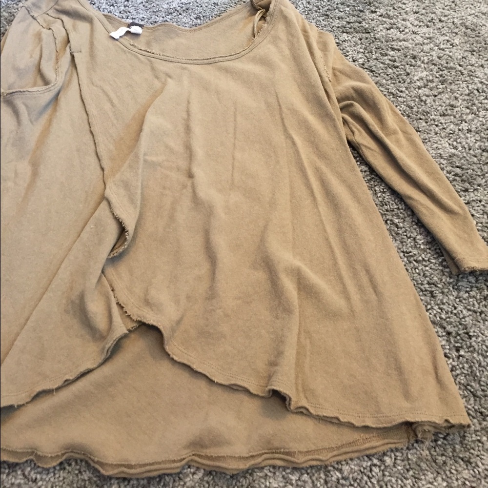 Overlay army green top