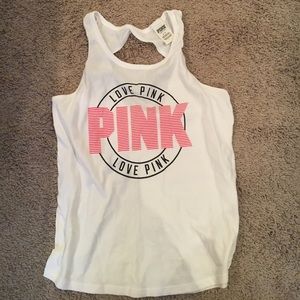 Pink small sleeveless t-shirt