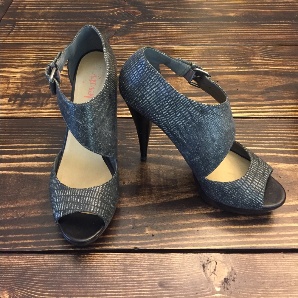 Grey and Black Sexy Platform heels