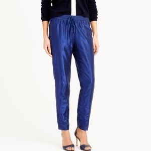 J CREW Sparkly Linen Jogger Pants With Drawstring