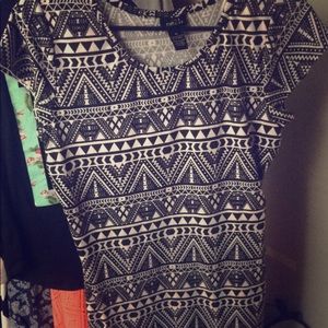 Rue 21 fitted Aztec dress
