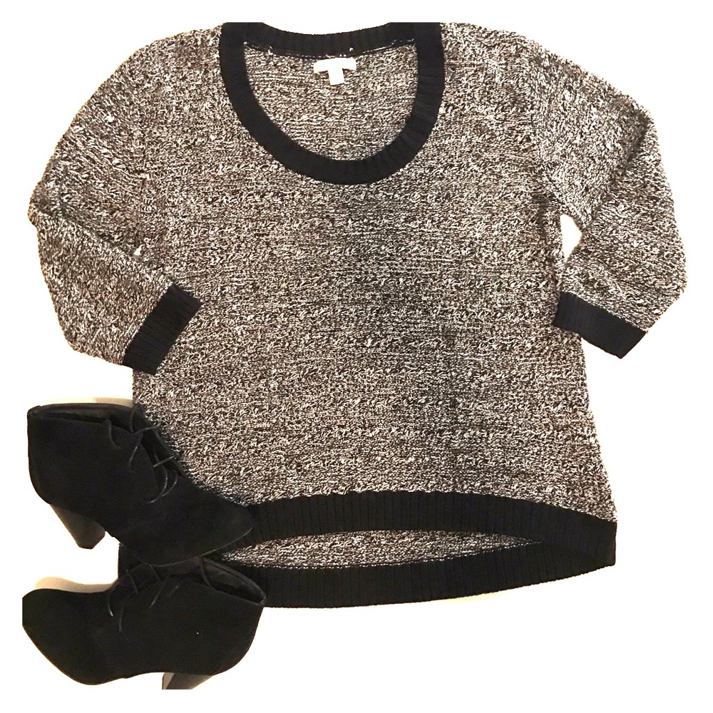 Black and White Knit Sweater