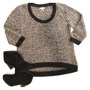 Black and White Knit Sweater