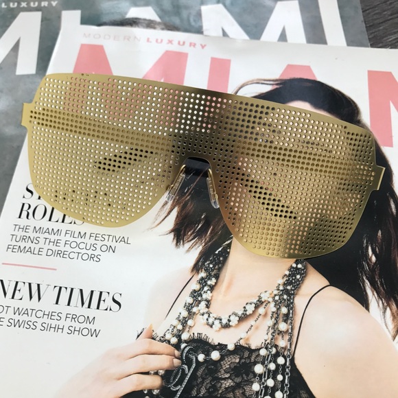 Style Link Miami Accessories - ⚡️Sale⚡️Gold Metal Front Panel Sunglasses