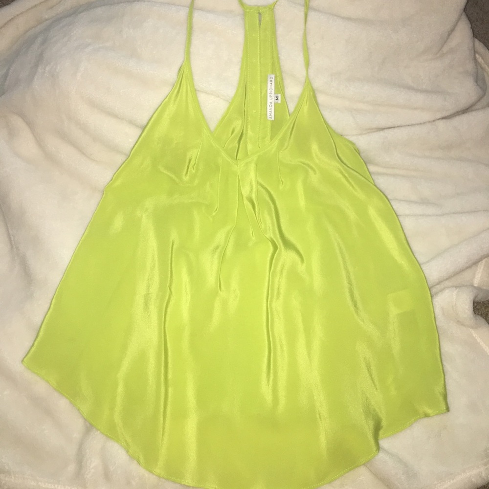 Amanda Uprichard silk tank yellow!
