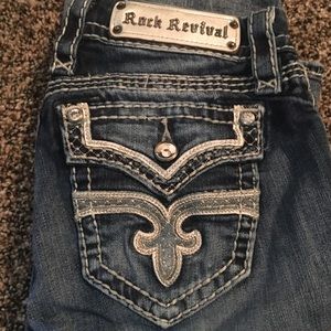 Rock revival boot leg jeans