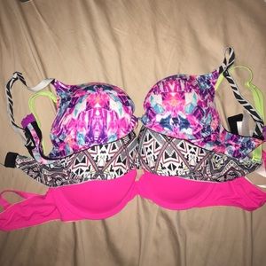 3 Victoria Secret PINK Bras size 32C