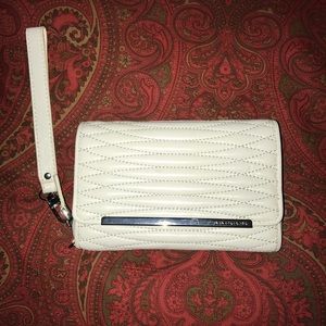 White clutch purse