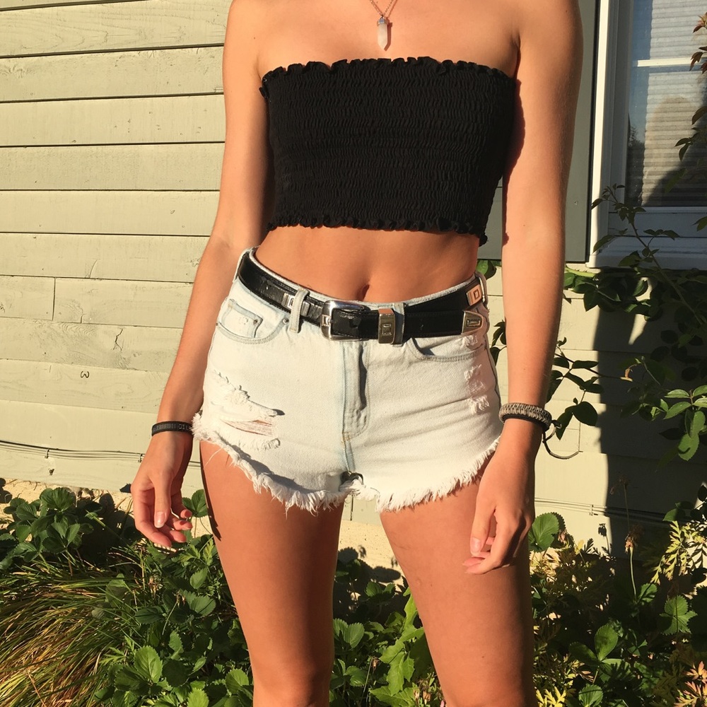 High Waist Denim Shorts