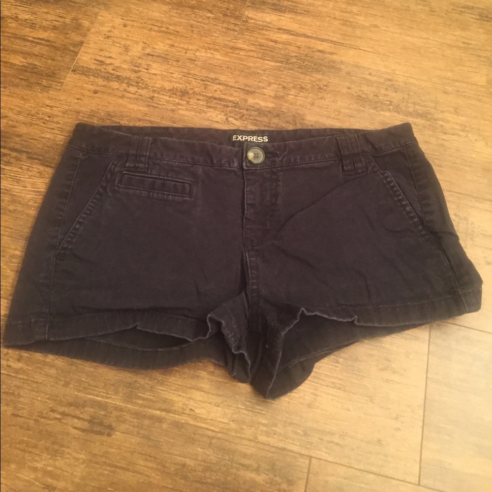Express mini black shorts 4