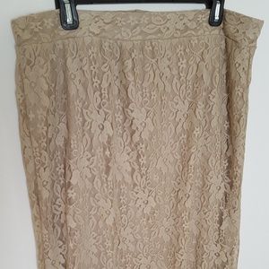 Tan/beige pencil skirt