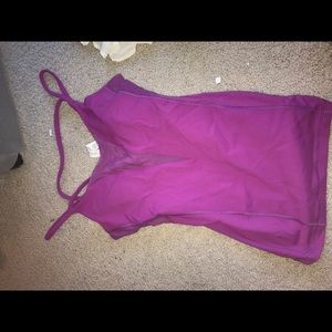 Lululemon purple tank top w bra attached